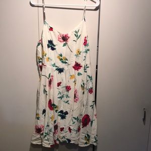 White floral sun dress